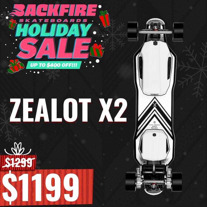Backfire Zealot X2 Gear Drive Electric Skateboard with Major V3 Remote