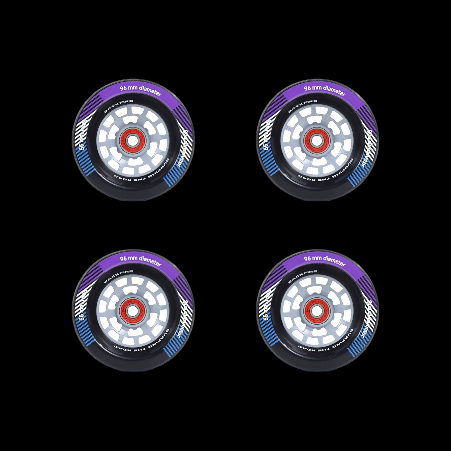 96 mm Belt Driven Wheels for Backfire Zealot Series and G2z 96 mm Belt Driven Wheels for Backfire Zealot Series and G2z