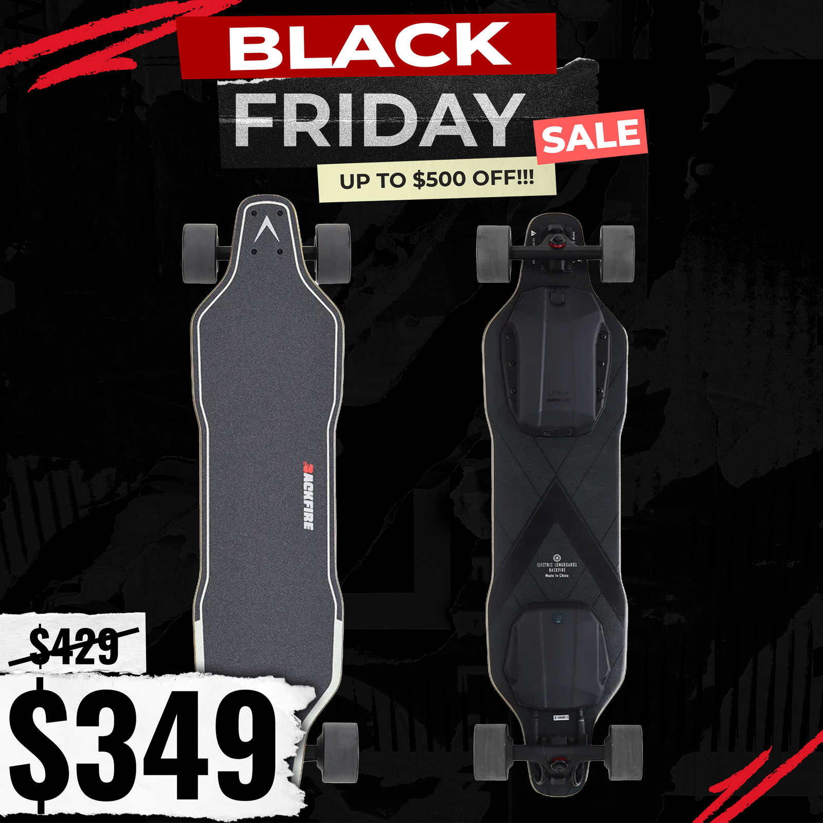 Backfire G2 Black Electric Skateboard Black Friday Sale