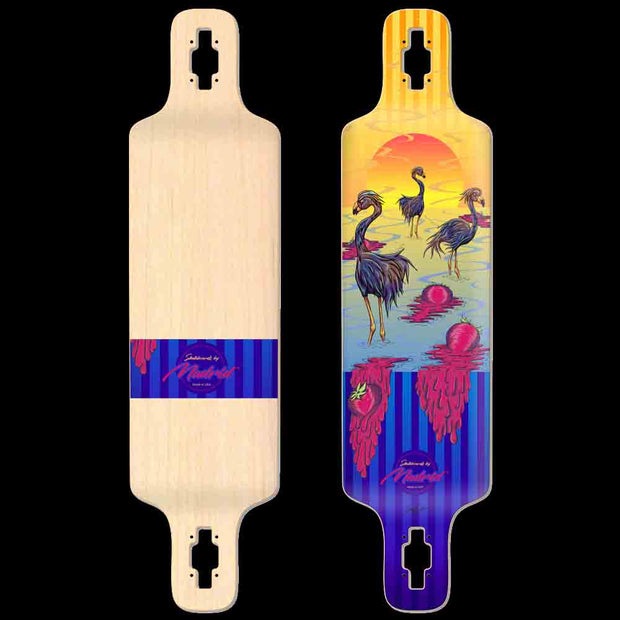 Backfire DTF 39" Flamingos Drop Through Longboard-Made by Madrid in USA