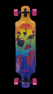 Backfire DTF 39" Flamingos Drop Through Longboard-Made by Madrid in USA