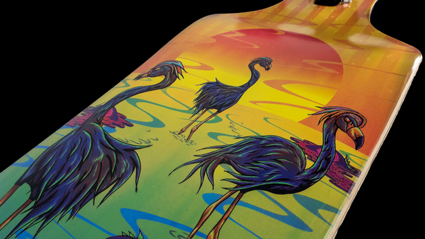 Backfire DTF 39" Flamingos Drop Through Longboard-Made by Madrid in USA